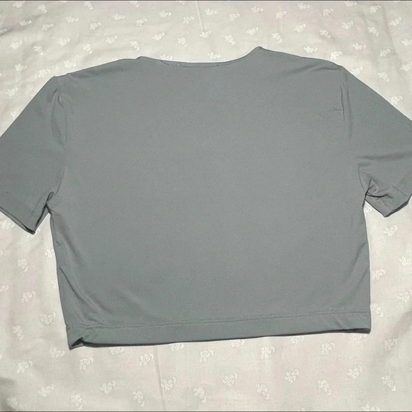 Zara Tops - Zara Women's Blue/Grey Crop-top Size L